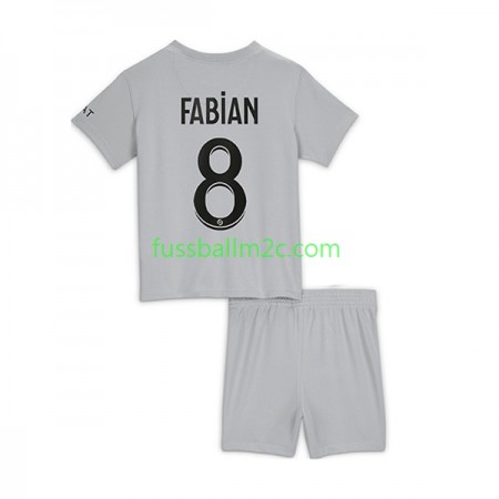 Fußballtrikots Paris Saint-Germain Fabian 8 Kinder Auswärts Trikotsatz 2022-2023